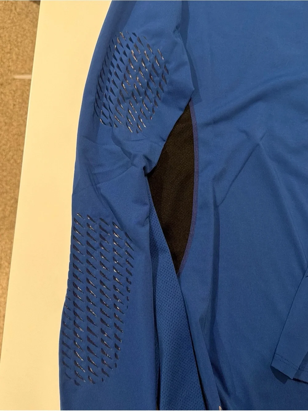 Nike Pro Combat Men's Long Sleeve Training Top in Royal Blue with Black Accents